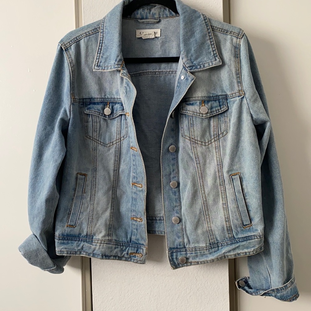 Light wash denim jacket